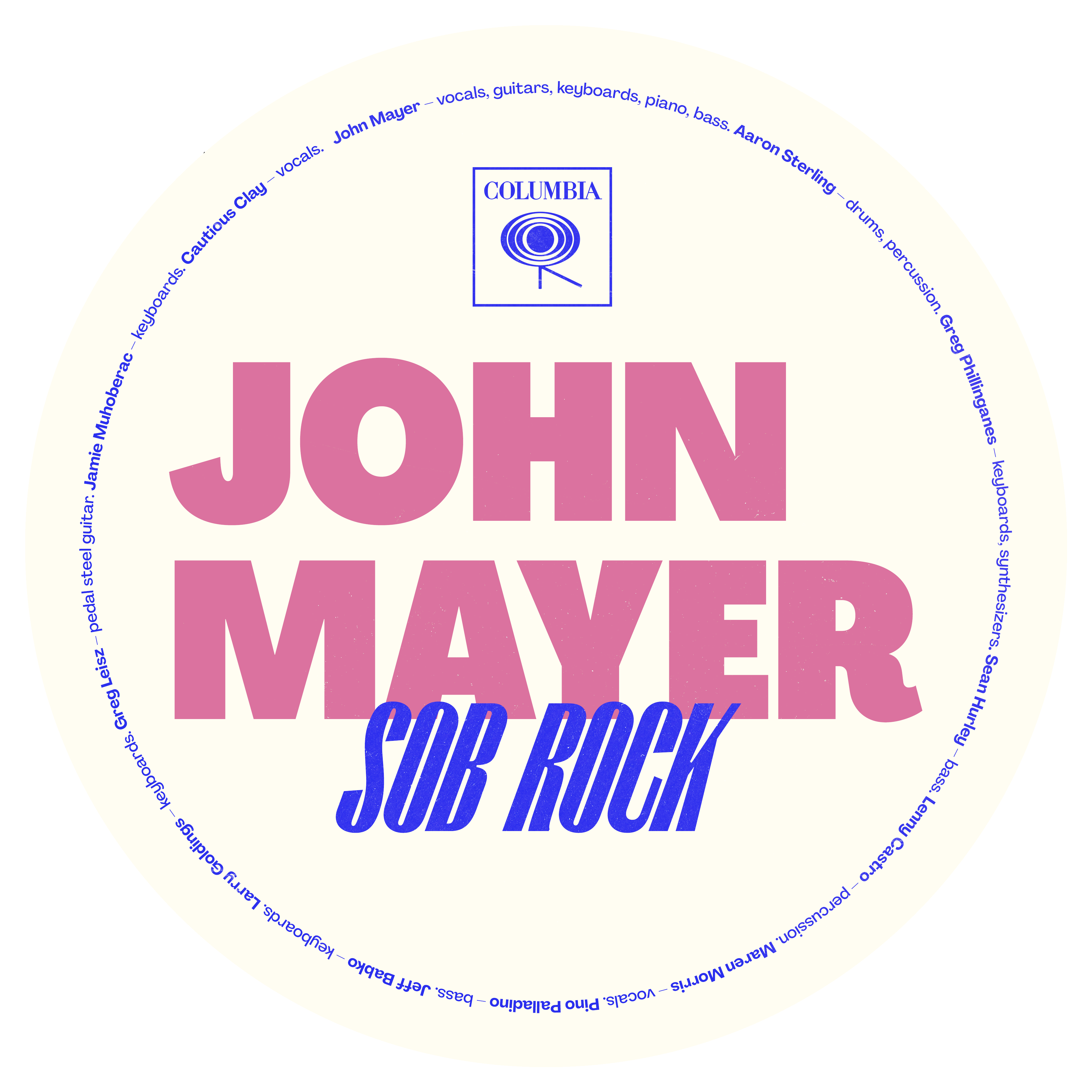 Etiqueta disco vinilo Sob Rock, John Mayer